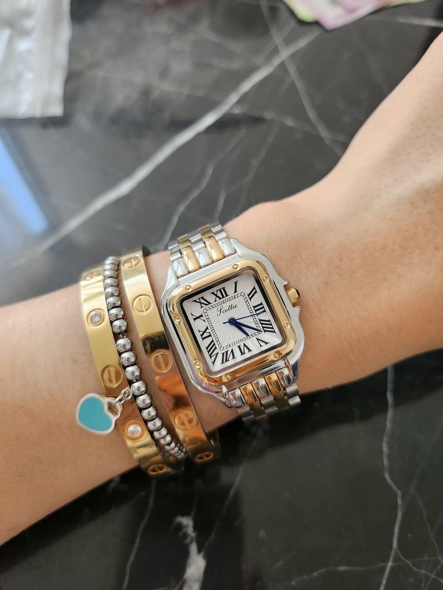 Reloj Pantera bicolor