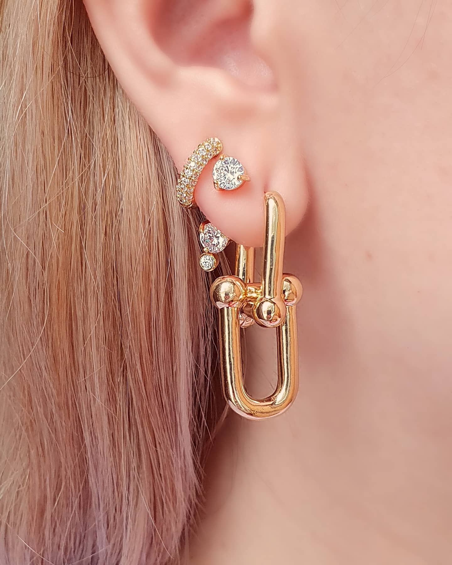 Double Link Chunky Hoops