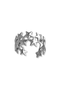 Anillo estrellas plateado