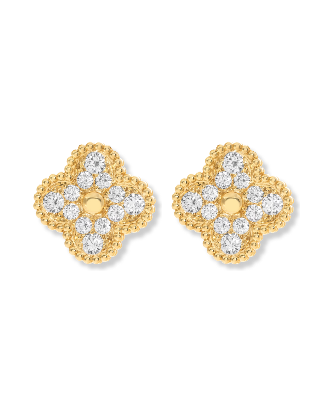 Aretes trebol zirconias