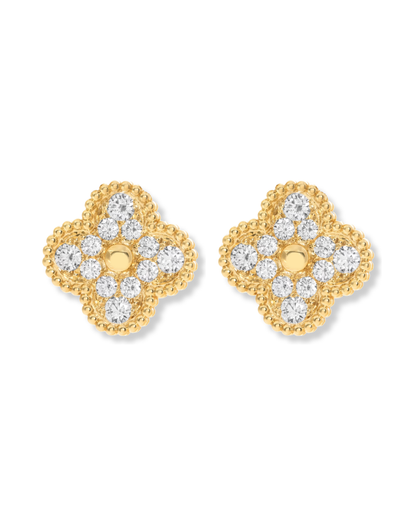 Aretes trebol zirconias