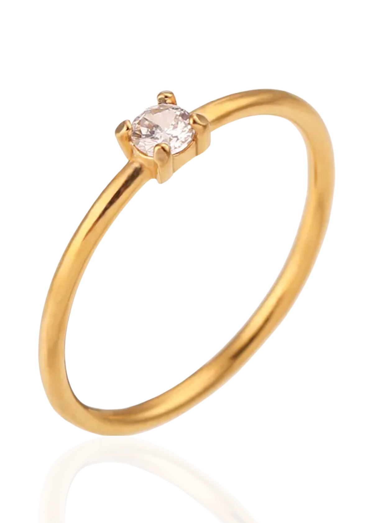 Birthstone delicate ring Abril Diamante