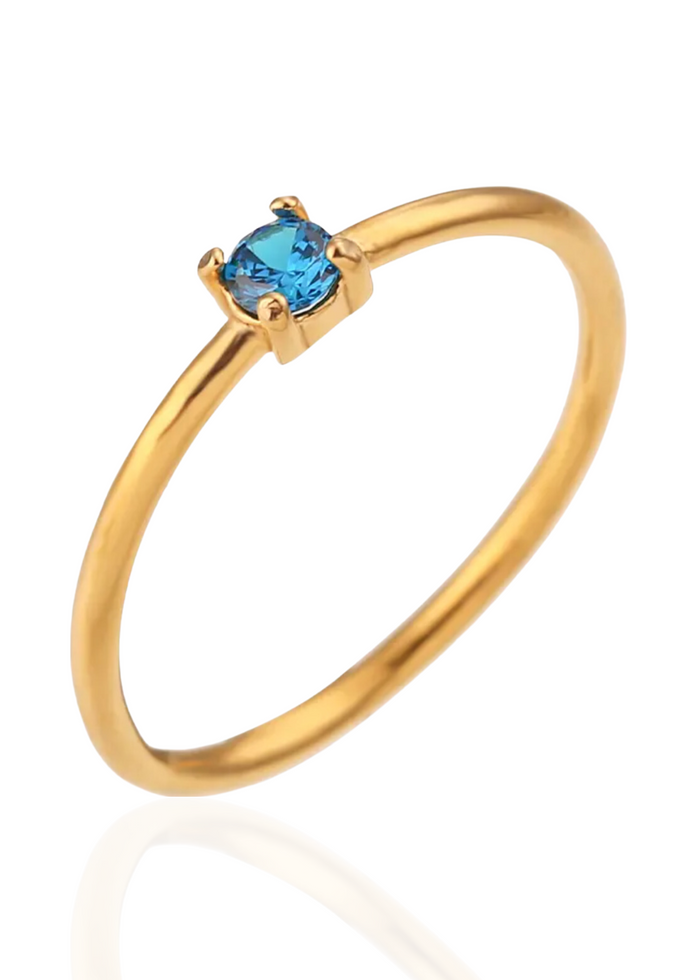 Birthstone delicate ring Diciembre Tanzanita