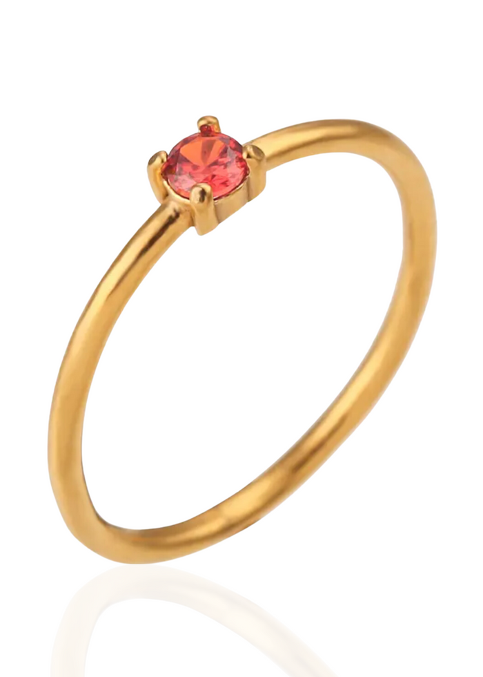 Birthstone delicate ring Julio Rubi