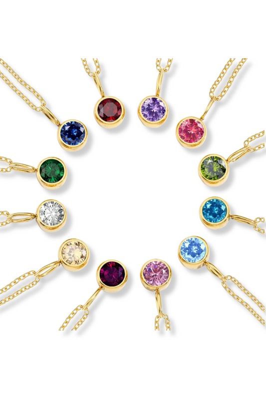 Collar birthstones circular