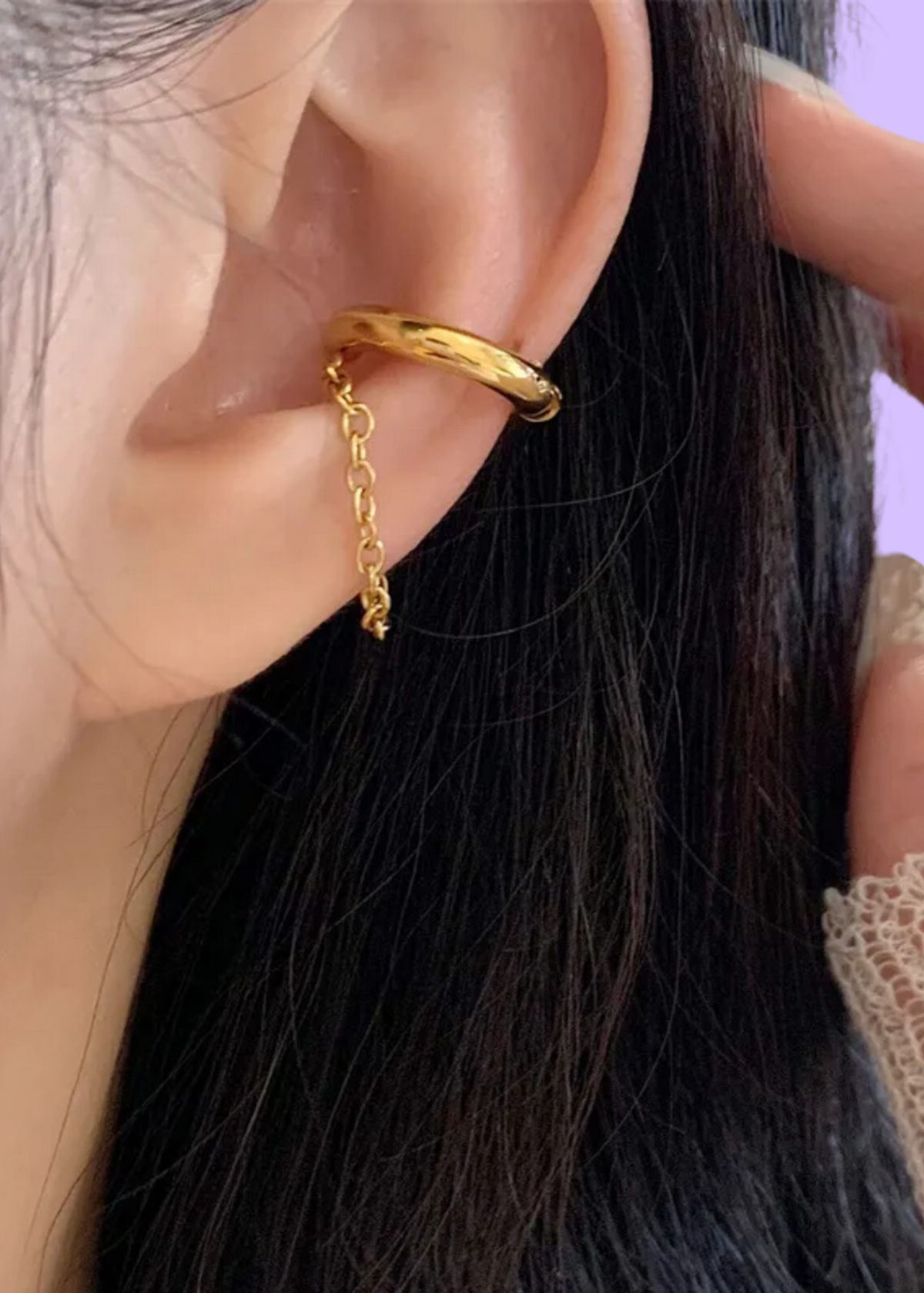 Ear cuff cadena