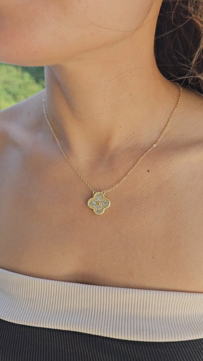 Aretes trebol zirconias