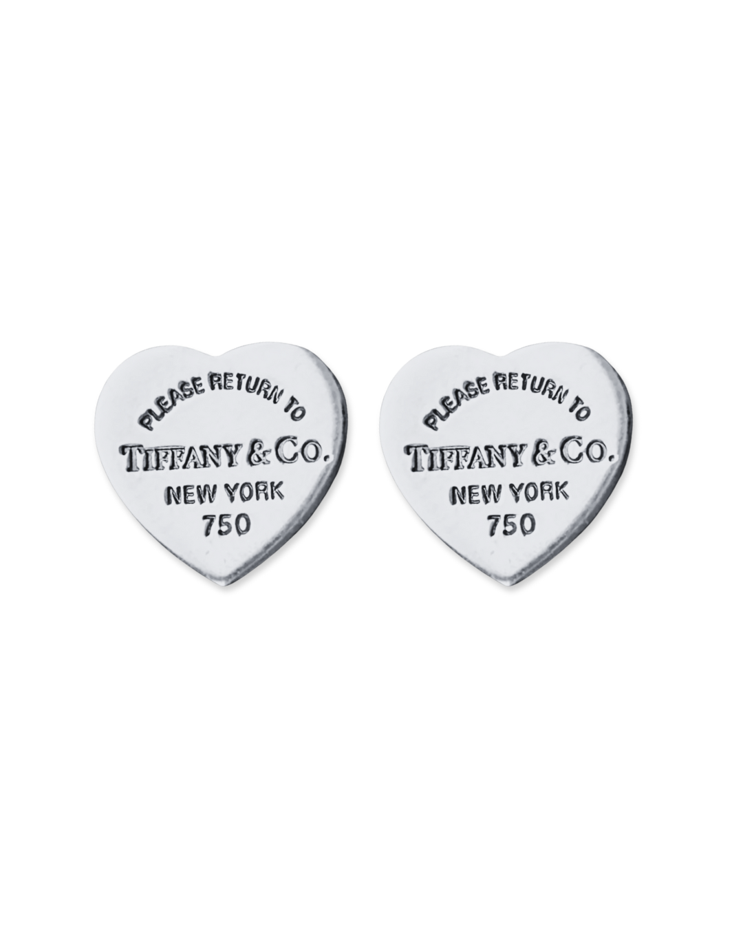 Aretes corazon return to tiffany plateados