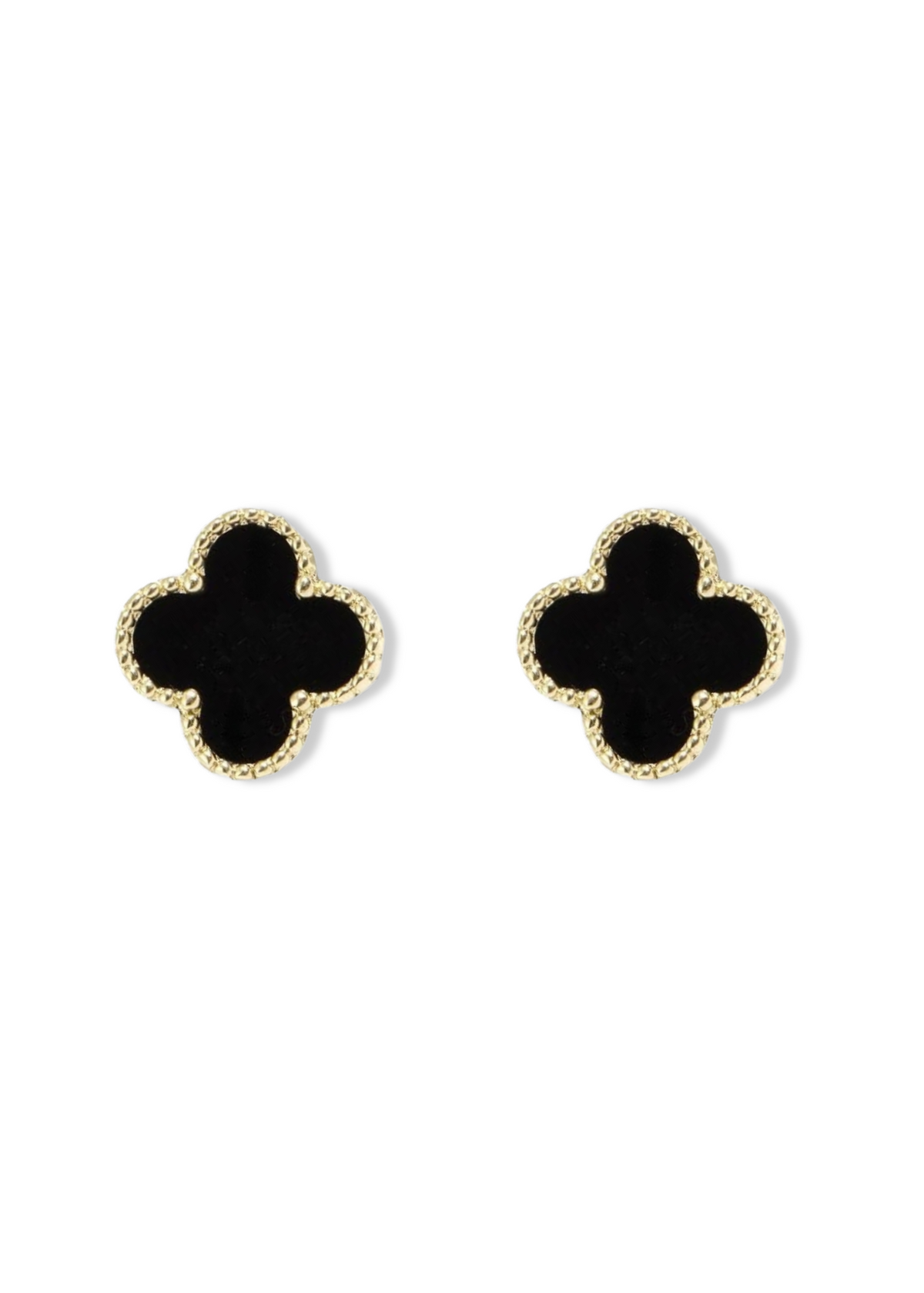 Aretes trebol negro