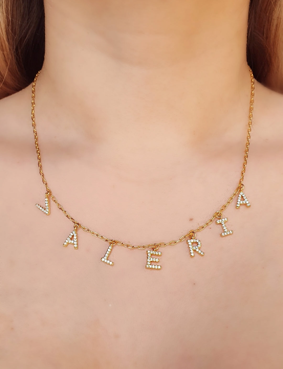 Dainty initials necklace