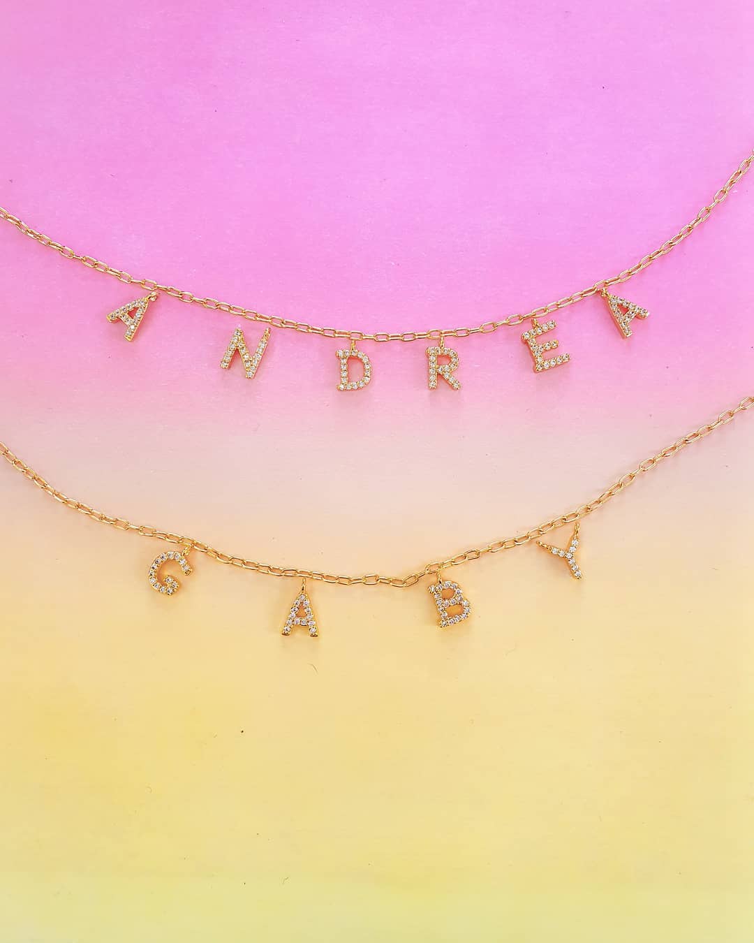 Dainty initials necklace