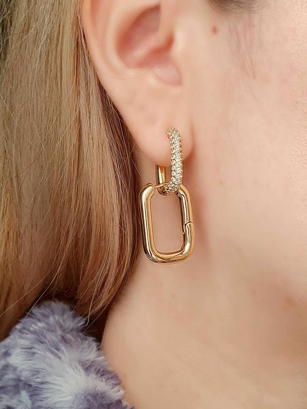 French zirconia hoops