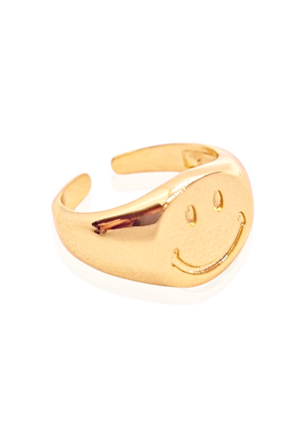 Happy face ring