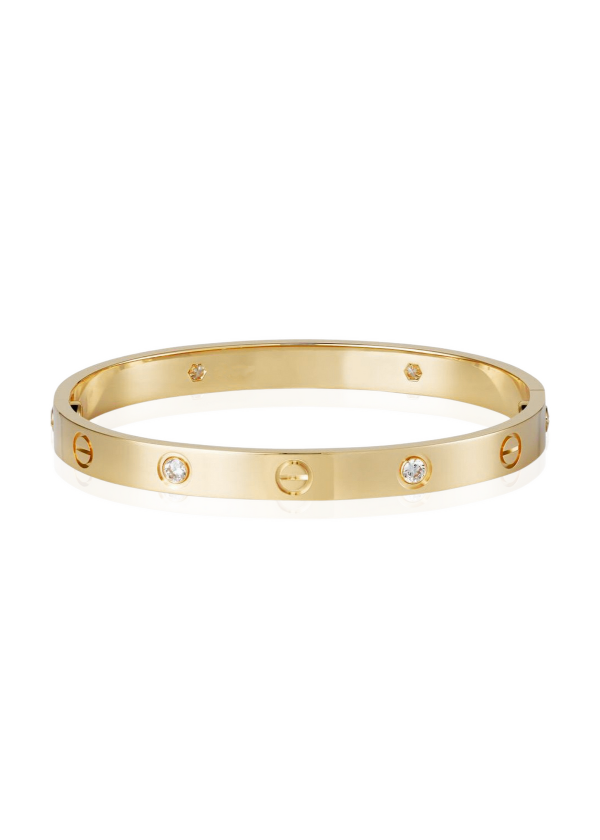 Lovely bracelet gold zirconia