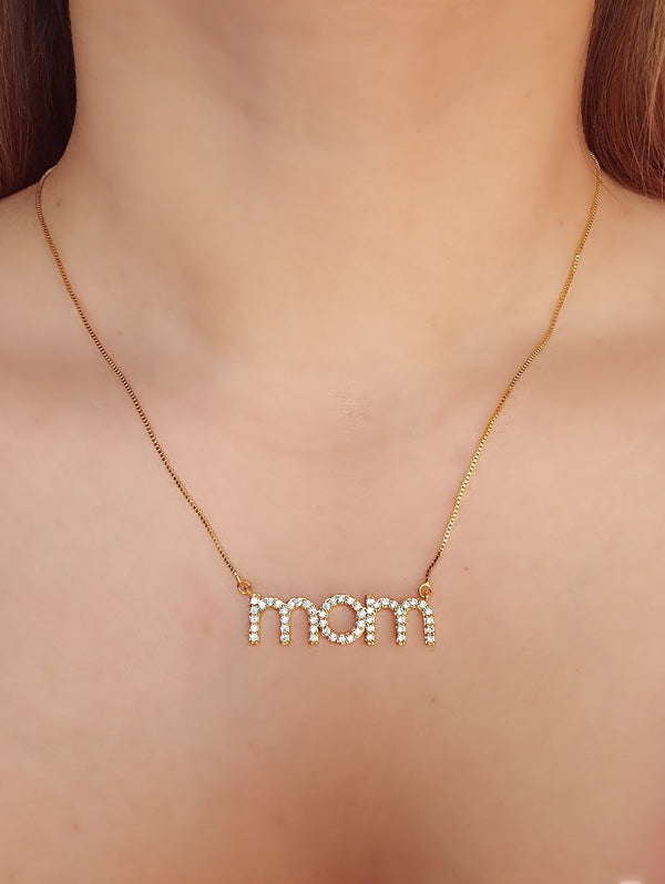 Mom necklace blanco