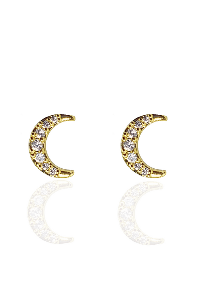 Moon studs dorado